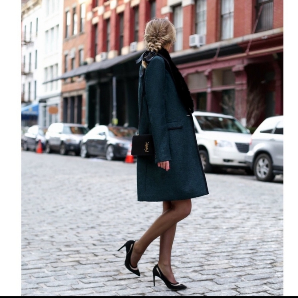 Emerald green Banana Republic coat NWOT